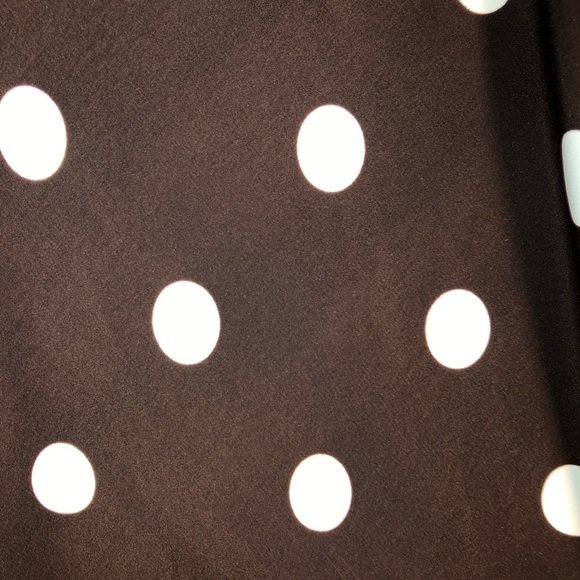 LAUREN RALPH Lauren Size 14 Brown,White Polkadot MIDI Dress.Pit 2 P.20”L.48”W.16 - Picture 5 of 7